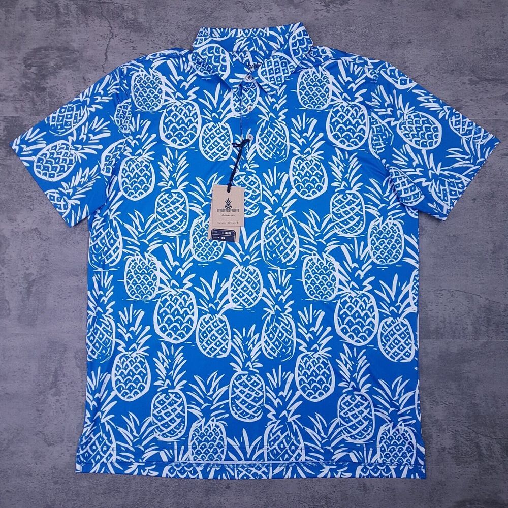 CHUBBIES The Thigh Napple‎ Performance 2.0 Polo Shirt Mens XL Golf Pineapples